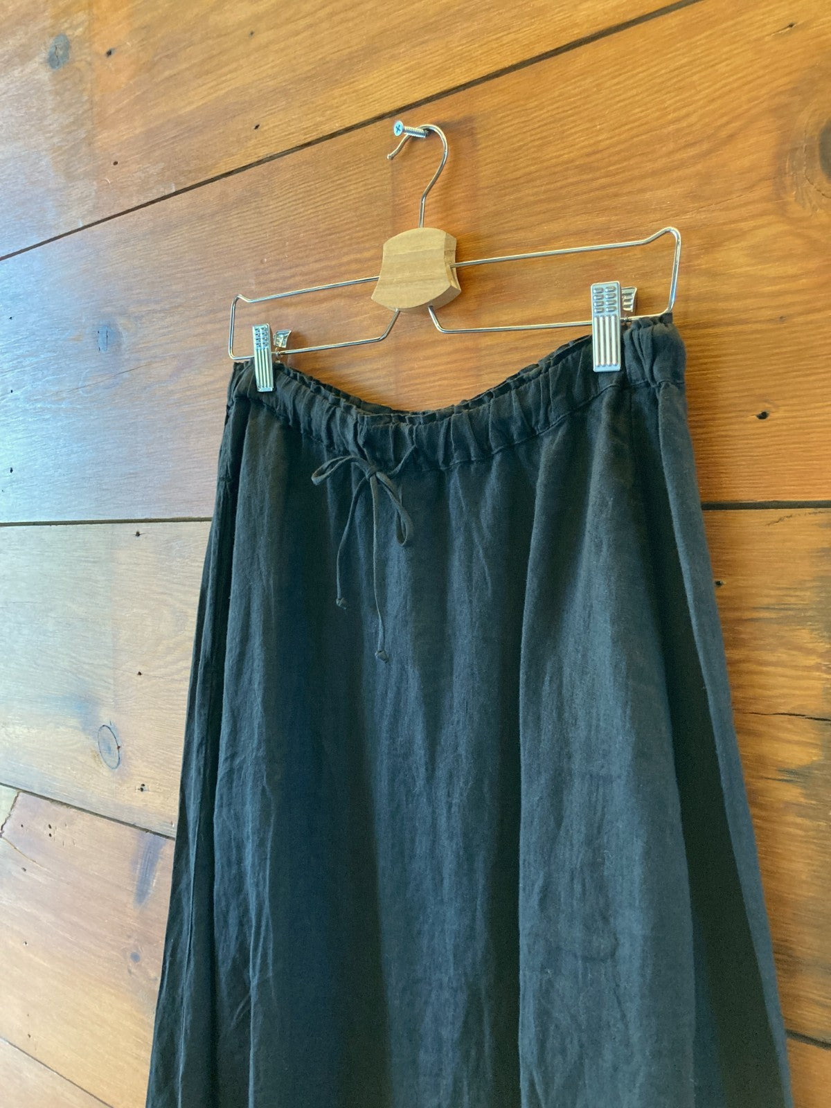 Velvet Graham & Spencer Cleo Wade $237 Black Linen Skirt - Size M - NEW - 4427SC