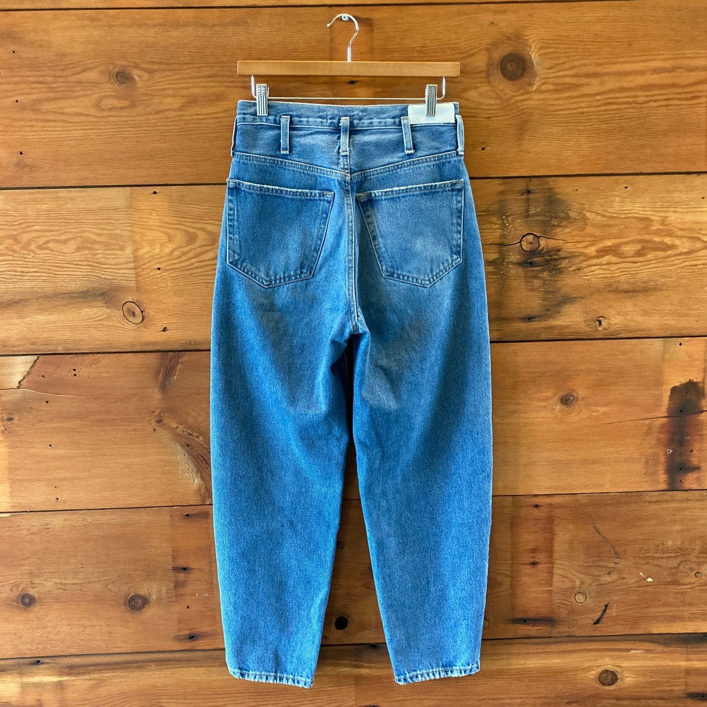 Re/Done $325 80's Peg Leg Medium 16 Wash Tapered Jeans - Size 27 - 0706AV