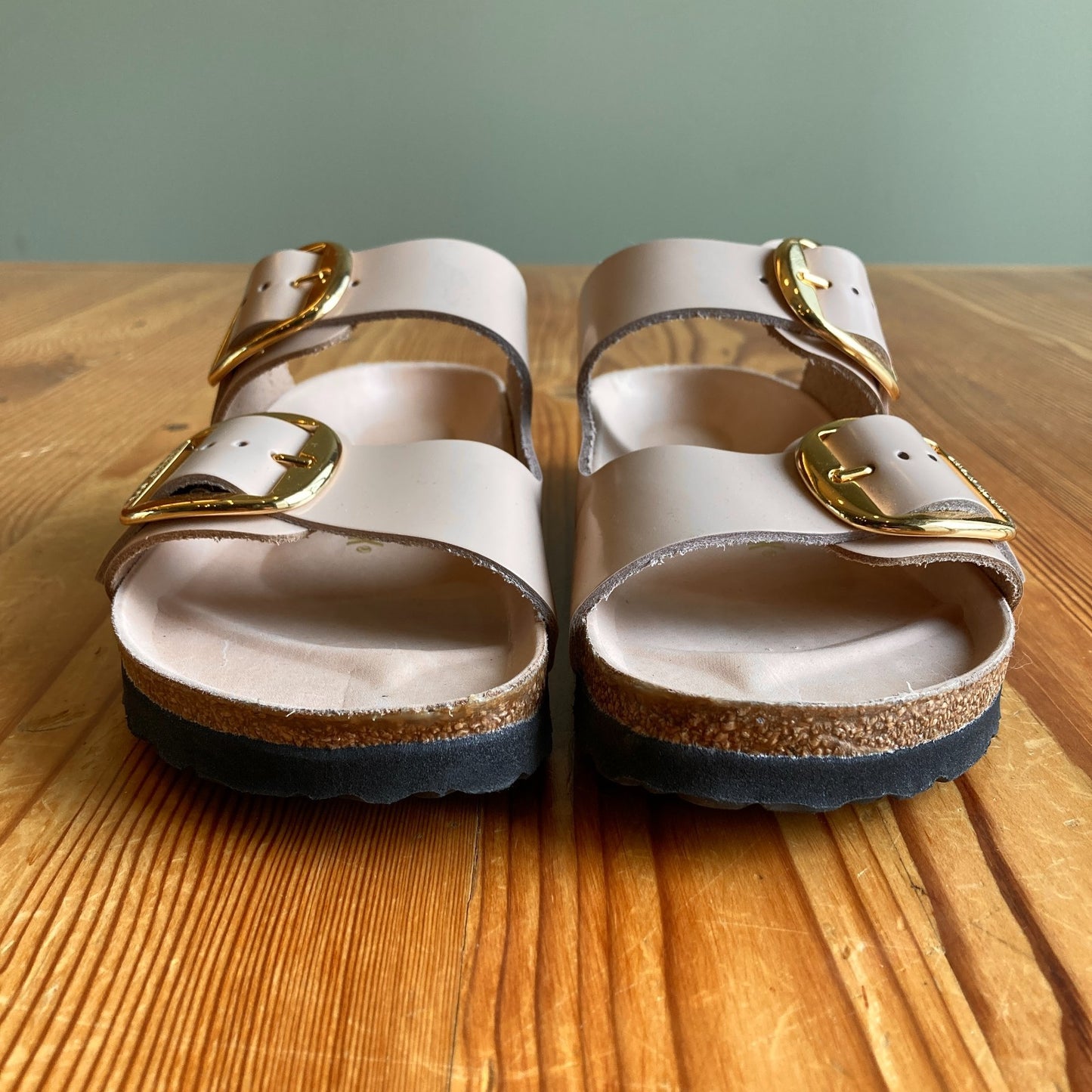 Birkenstock Beige Arizona Big Buckle Sandals - Sz 39 / 8.5 Narrow - NEW 4427SC