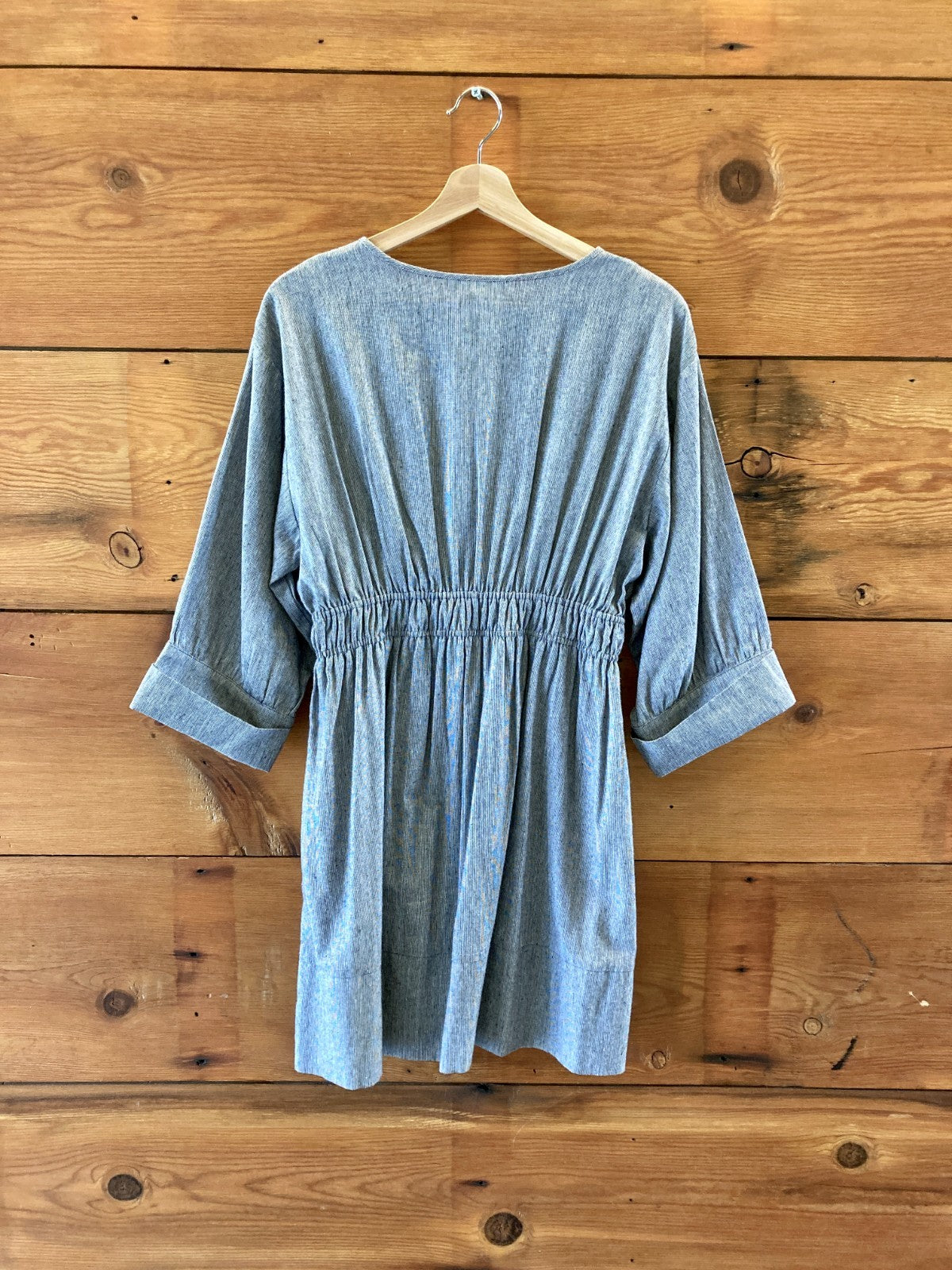 Apiece Apart Gray Cinched Waist 100% Cotton Dress - Size 6 - 0914SM