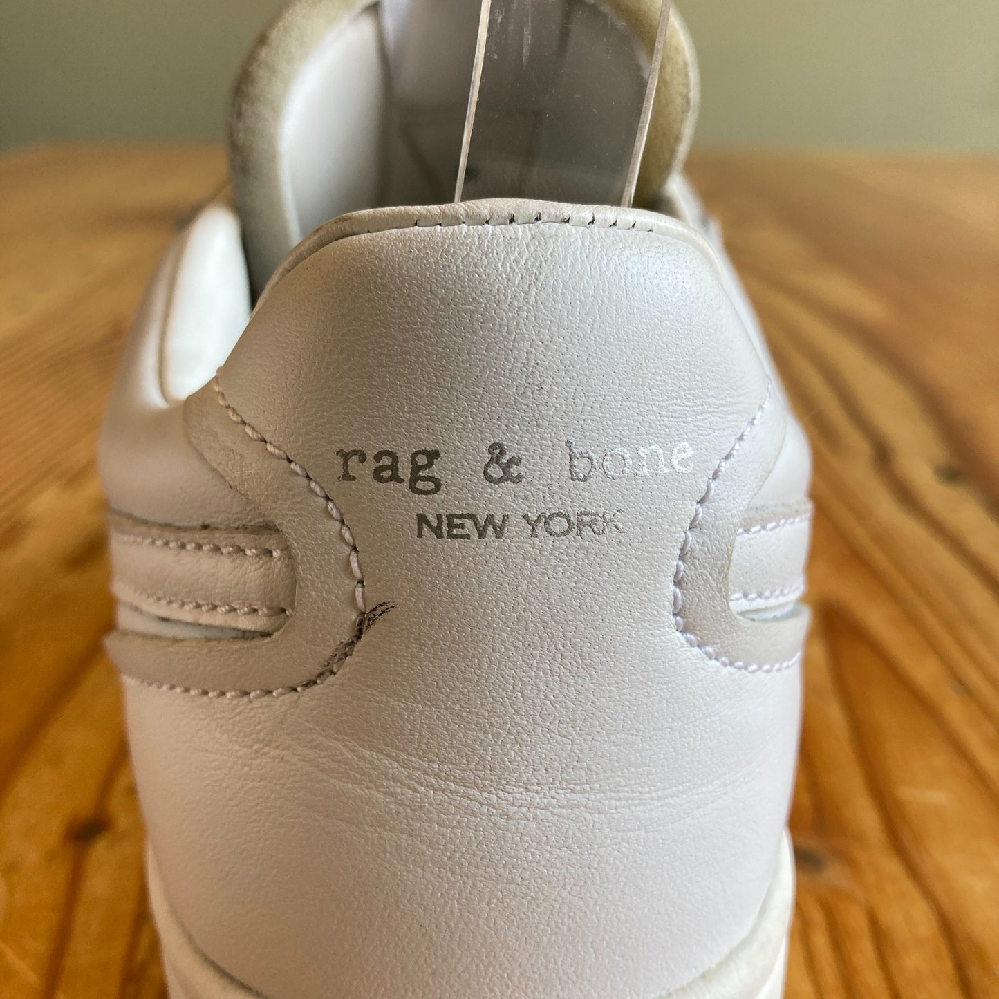 Rag & Bone White Leather Retro Court Sneakers Shoes - Size 39 / 8.5 - 1107KK