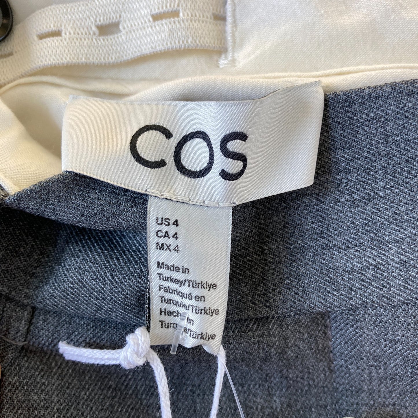COS Sweden Gray Wool Blend NEW Wide Leg Professional Pants - Size 4 - 0428KS
