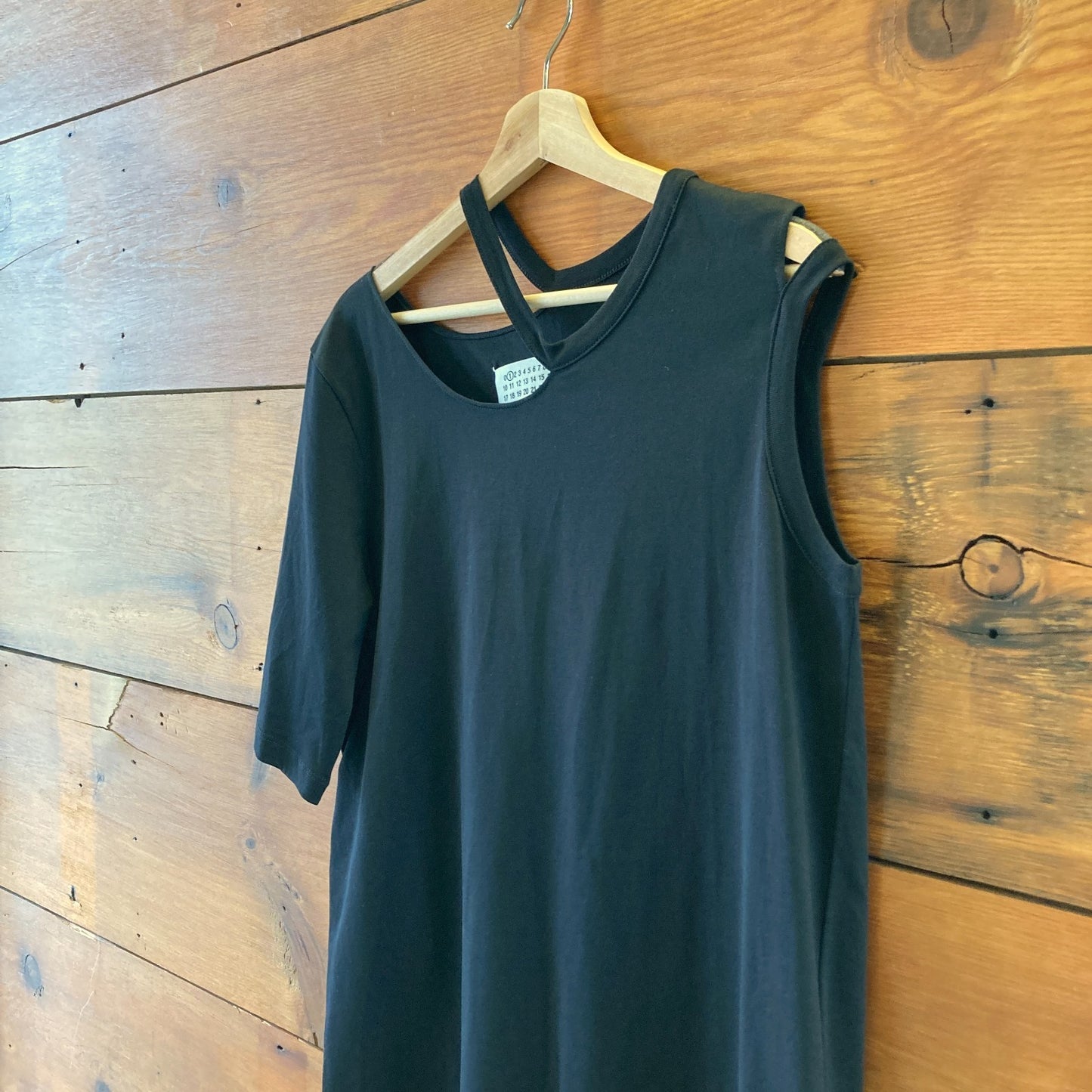 Maison Martin Margiela Black Asymmetric One Shoulder Long Shirt - Sz 1 / S - 042