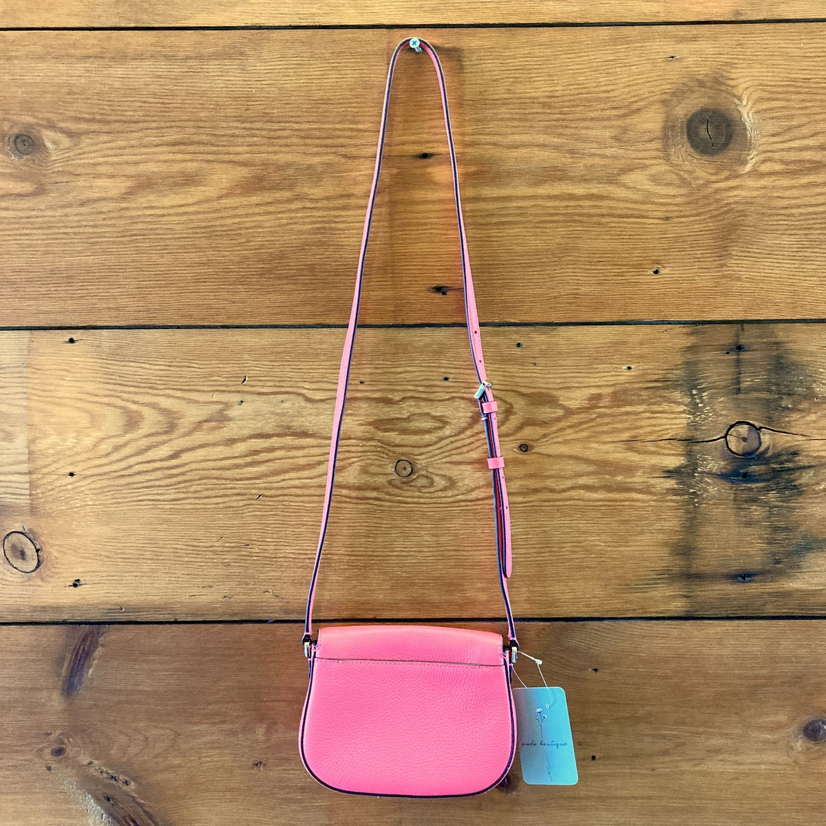 Kate Spade Coral Pink Pebbled Leather Leila Mini Flap Crossbody Bag - 0831HF