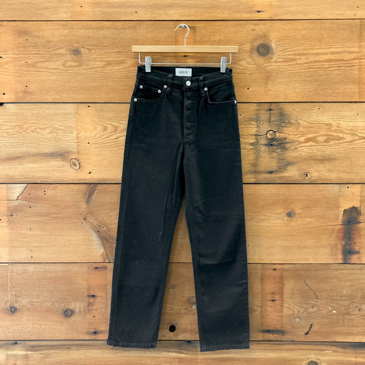 AGoldE Black Wash REN Button Fly Womens Wide Leg Jeans - Size 24 - 0312IG