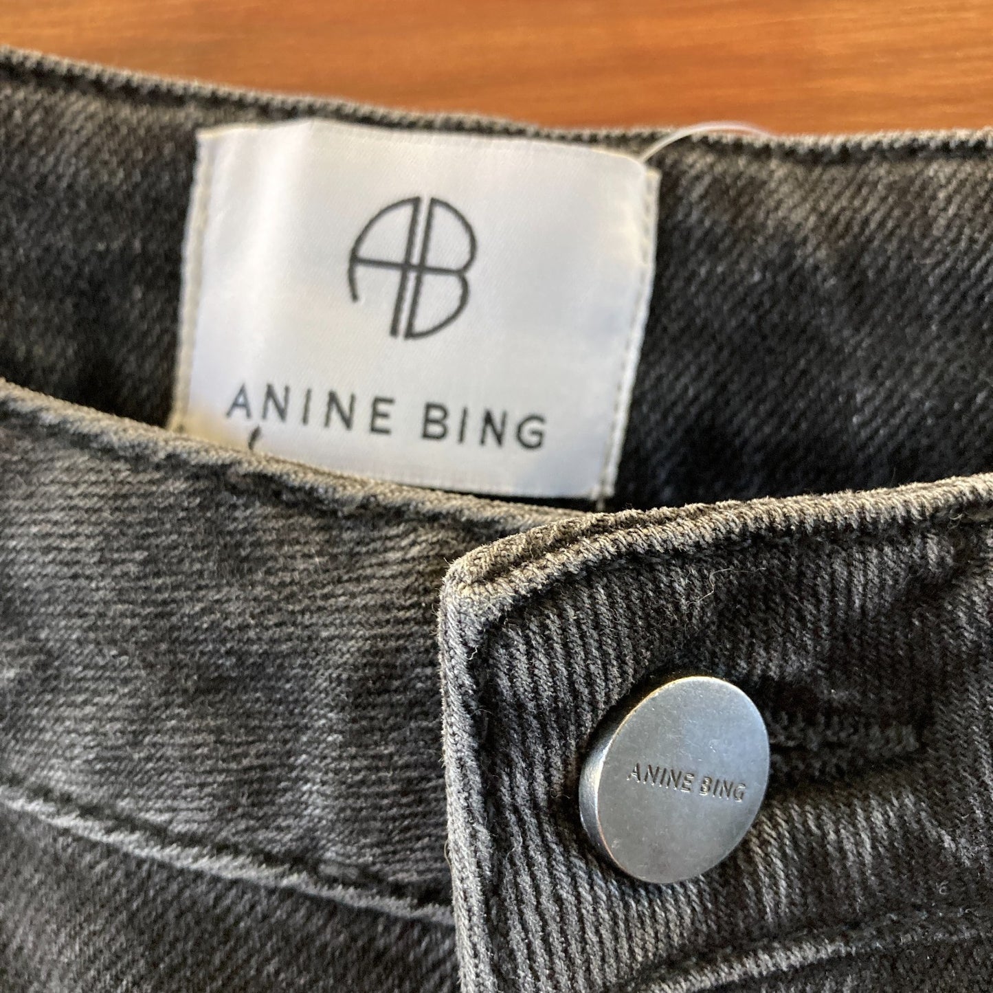 Anine Bing Faded Black Denim High Rise Skinny Leg Jeans - Size 28 - 1122KP
