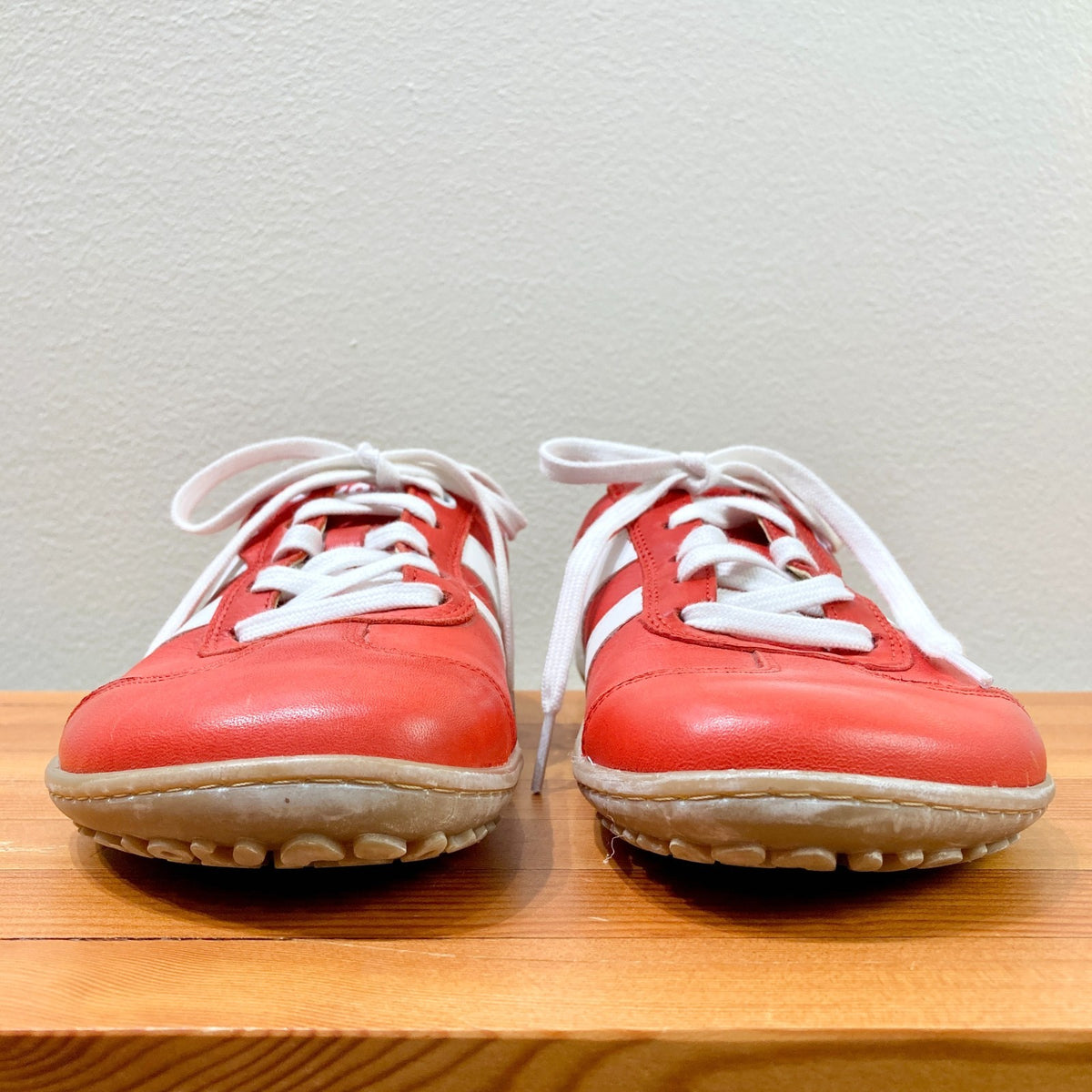 Koel Red Leather Barefoot Sneakers ILA Napa Shoes - Size 38 / 7.5 - 1107MB