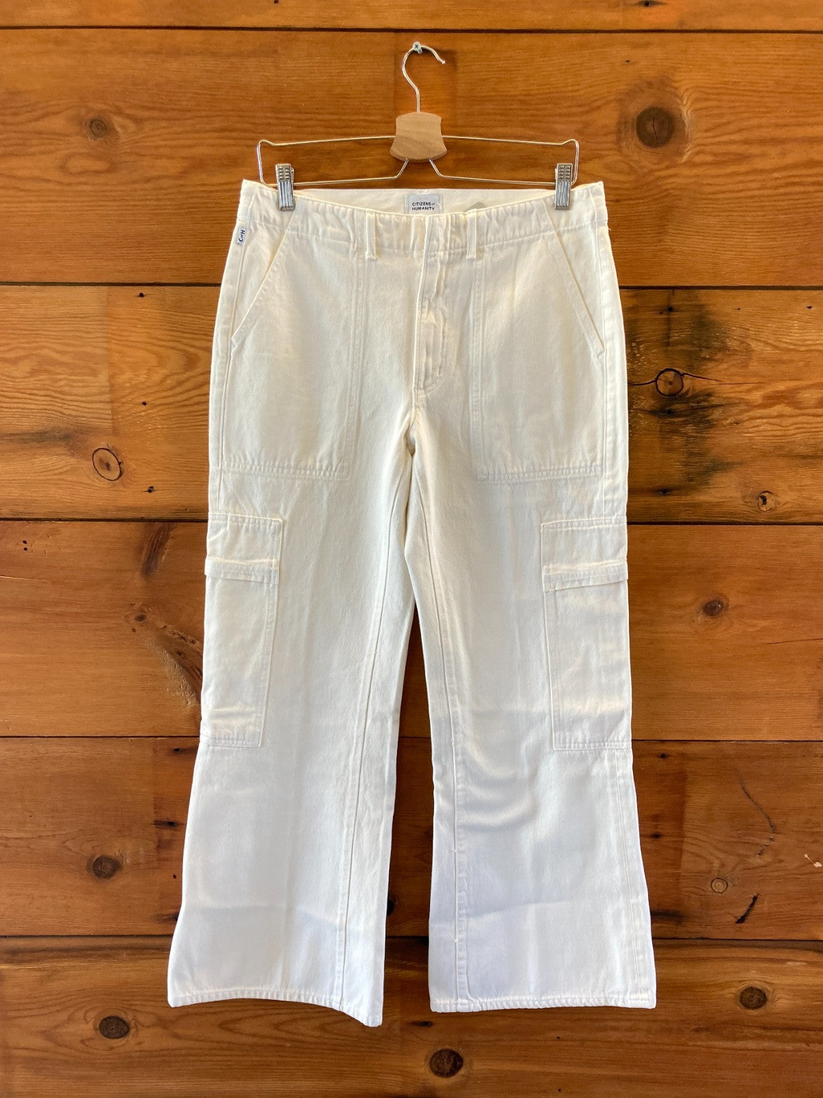 Citizens of Humanity Plaster White Cargo Utility Sienna Jeans - Size 28 - 4427SC