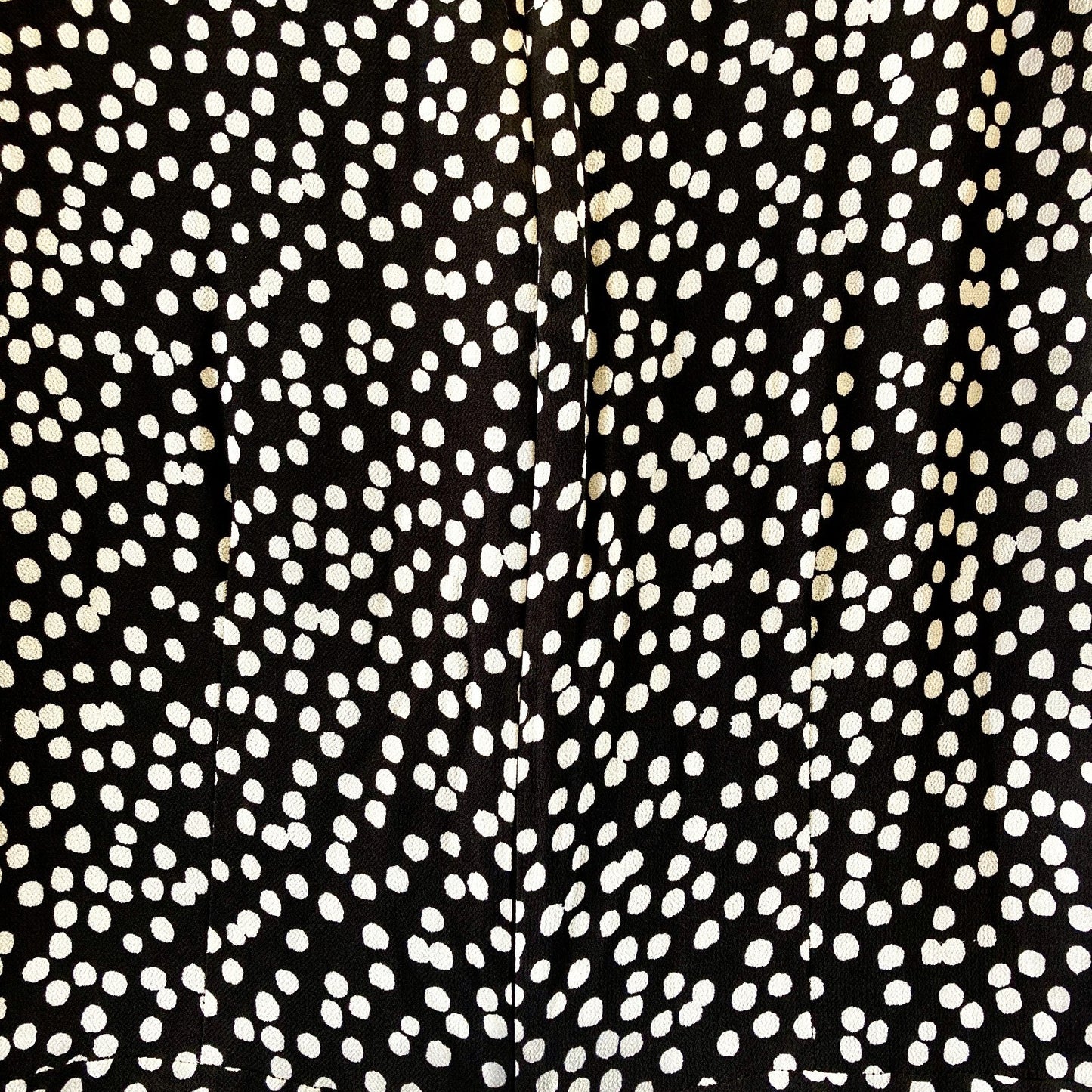 Reformation Black & White Dotted Pattern Short Sleeve Midi Dress - Sz 8 - 0102BW
