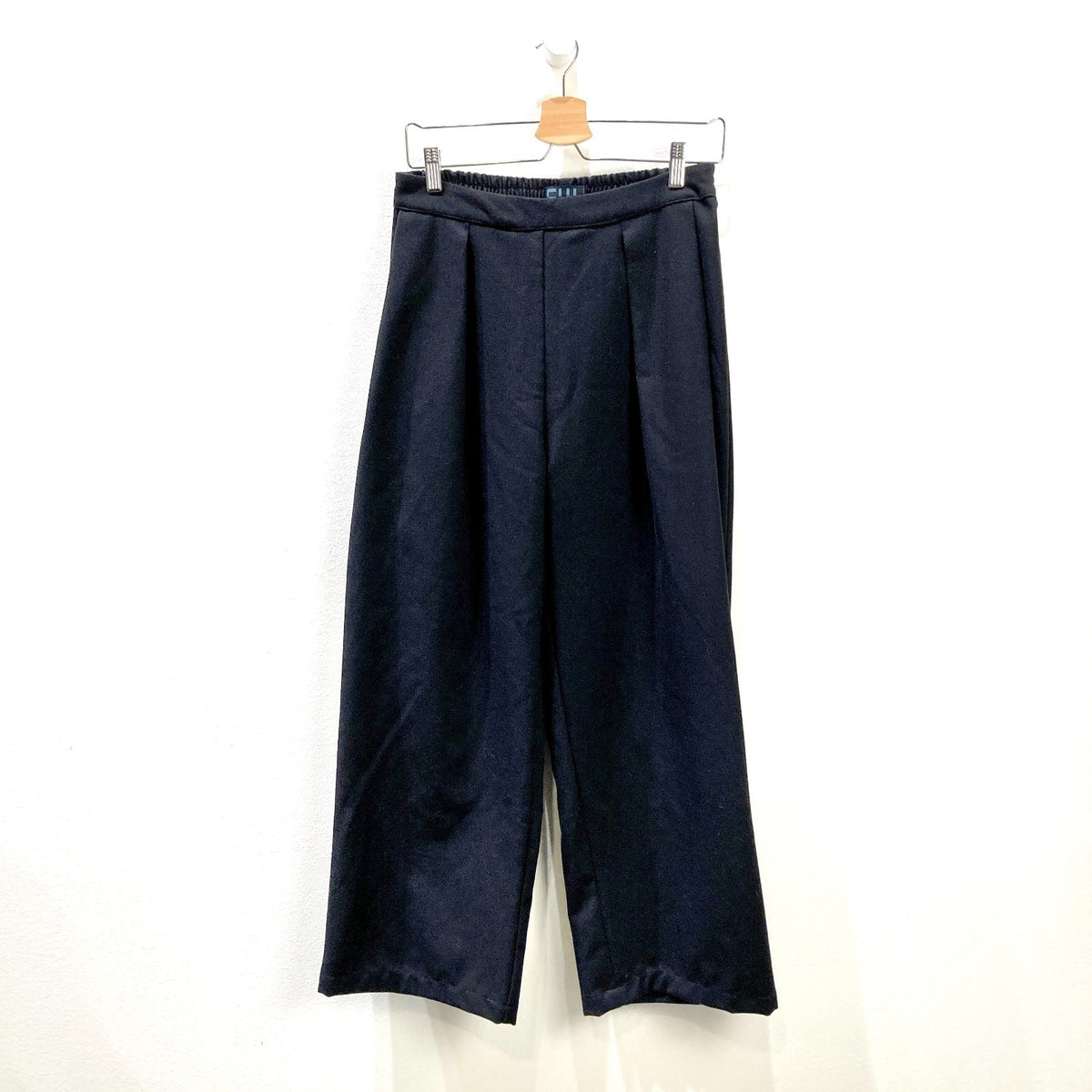 Fui Black Gender Neutral Elastic Waist Pleated Classic Pants - One Size - 1217MA