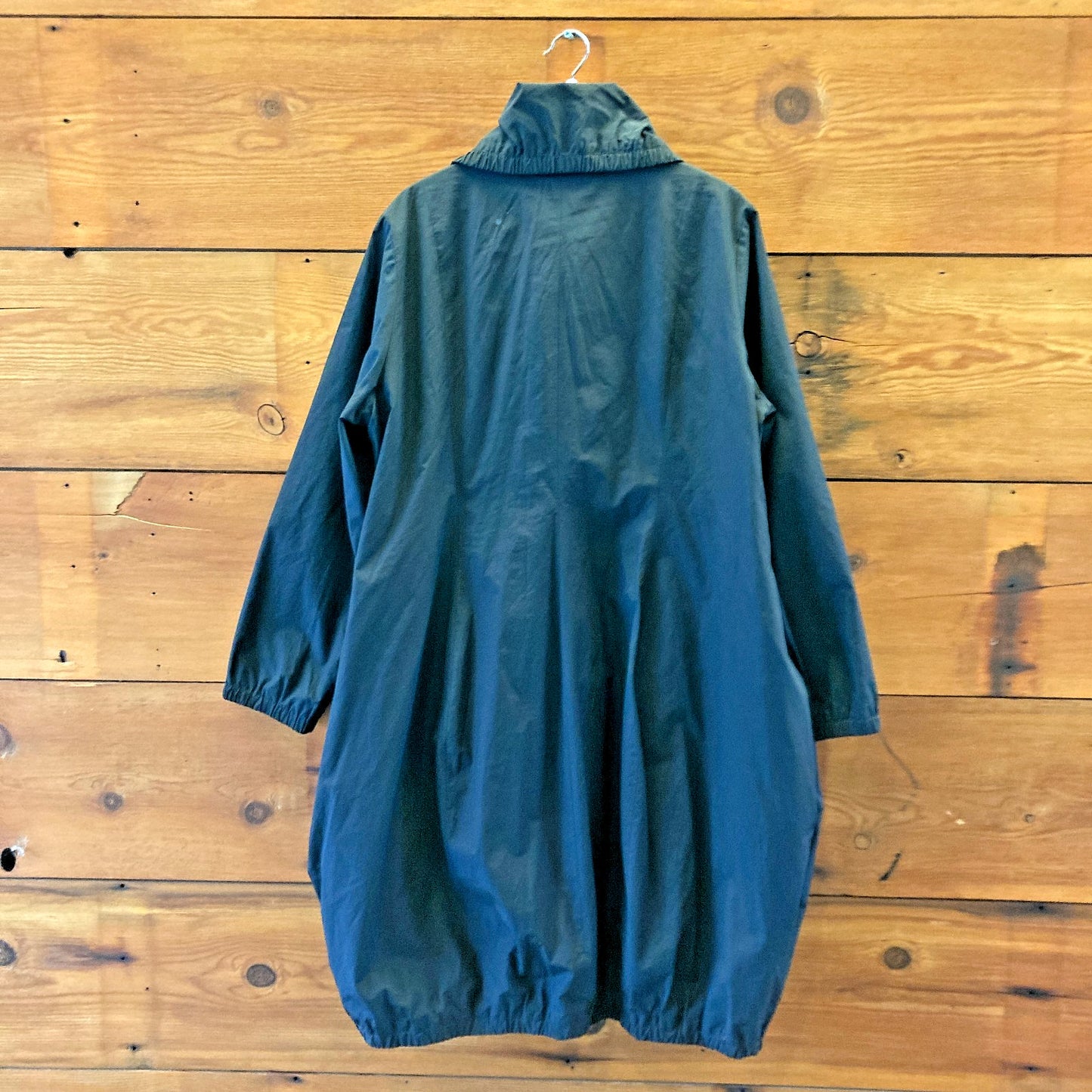 Eileen Fisher Black Snap Front Funnel Neck Lined Jacket - Size XL - 0106KA