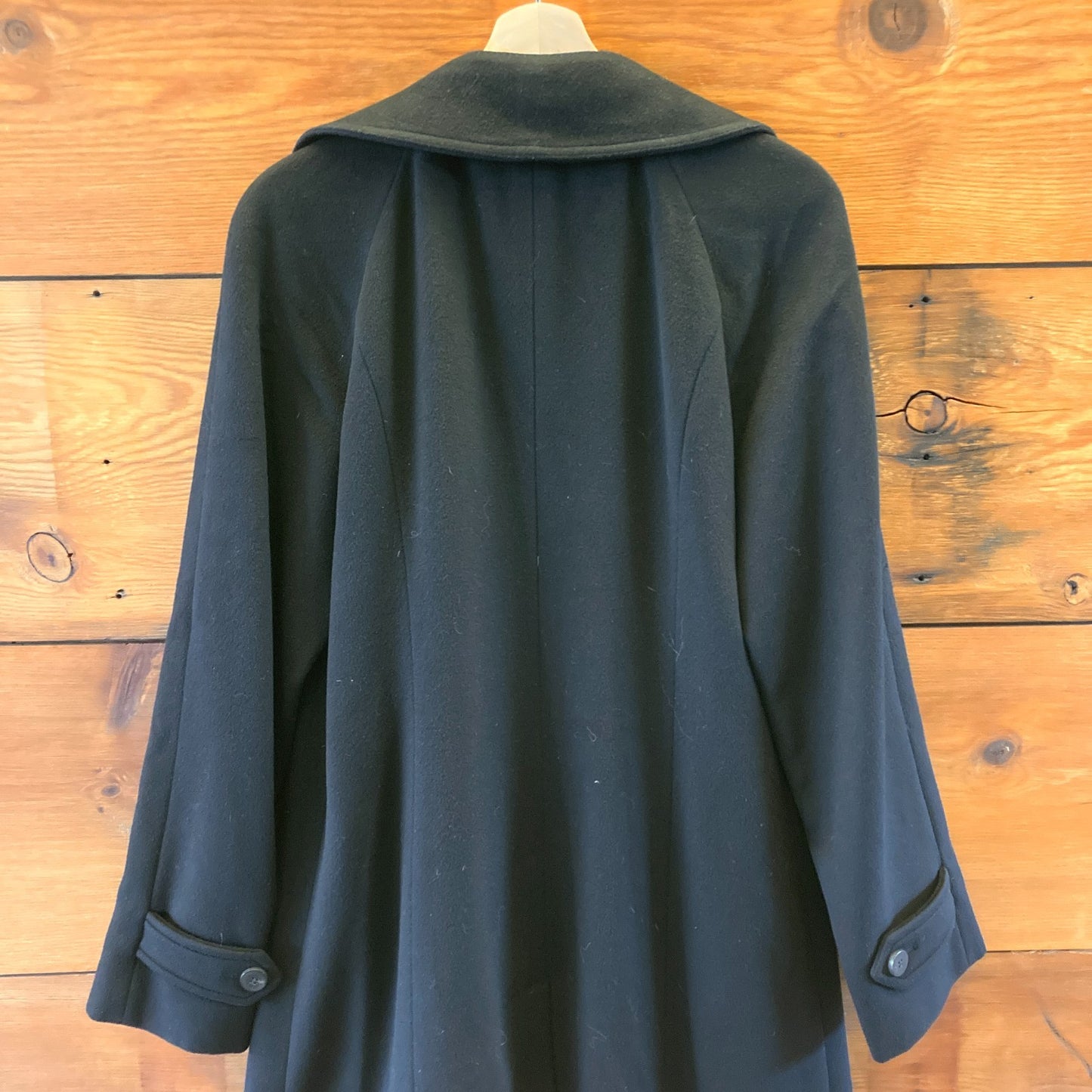 12 - Burberry London Black Wool Cashmere Double Breasted Coat Jacket 0219LK
