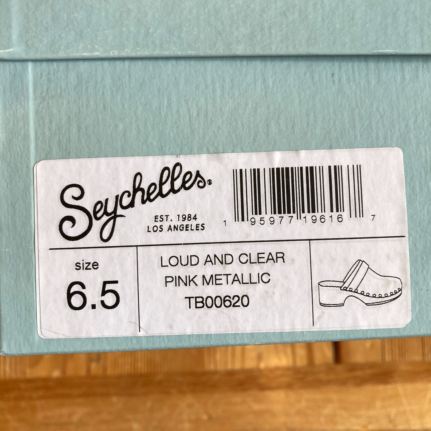 Seychelles NEW Pink Metallic Loud & Clear Clogs w/ Box - Size 6.5 - 0530MM