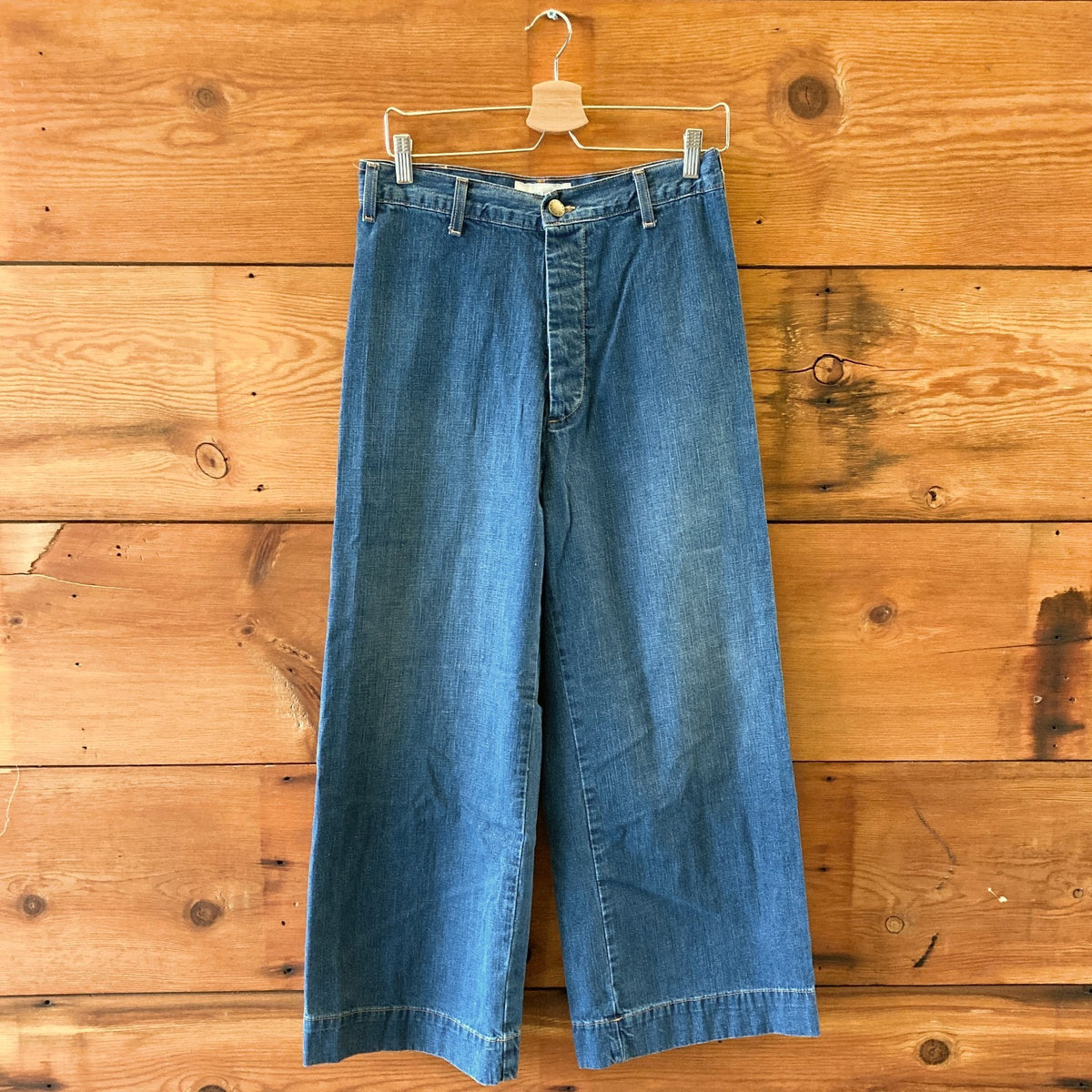 THE GREAT. Seafair Wide Leg High Rise Denim Blue Jeans - Size 29 - 0715MW