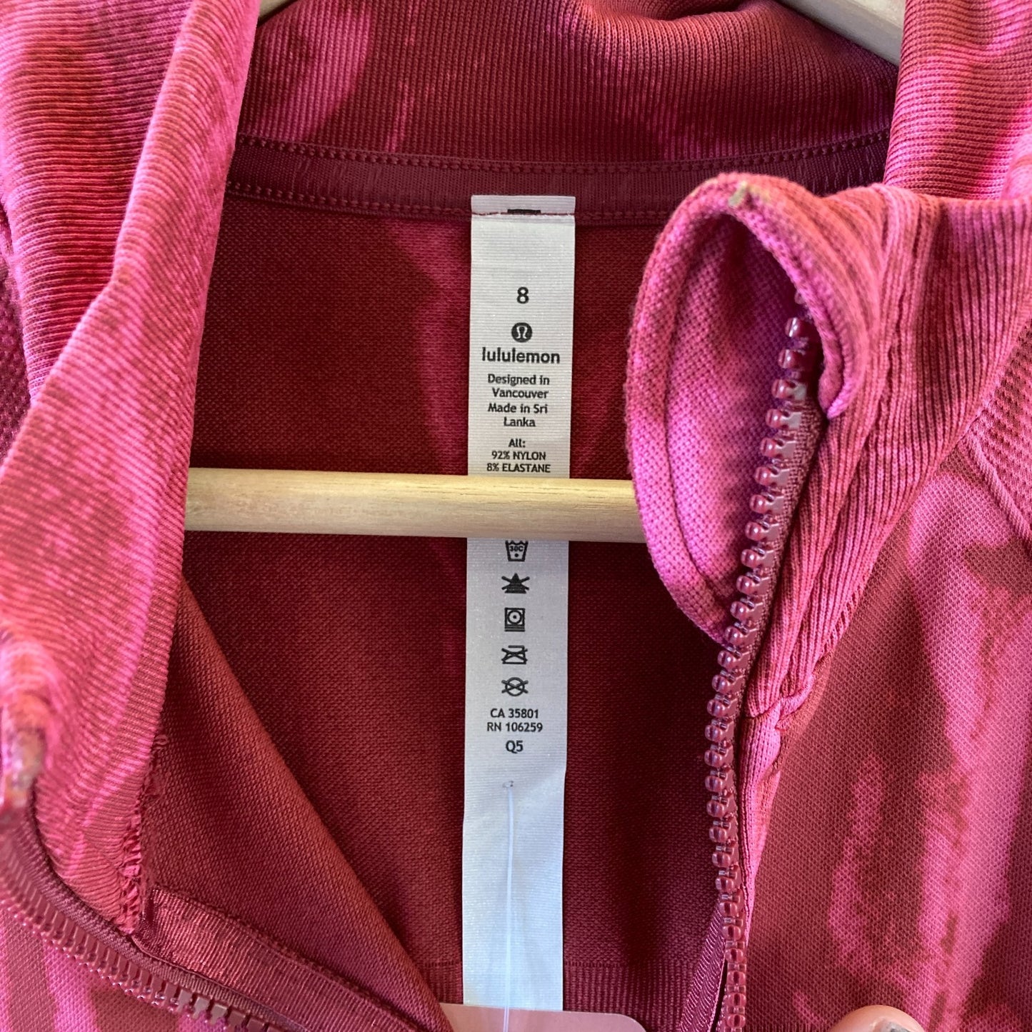 8 - Lululemon $128 Red Stone Wash Ebb to Street Zip Up Define Jacket 0205FW