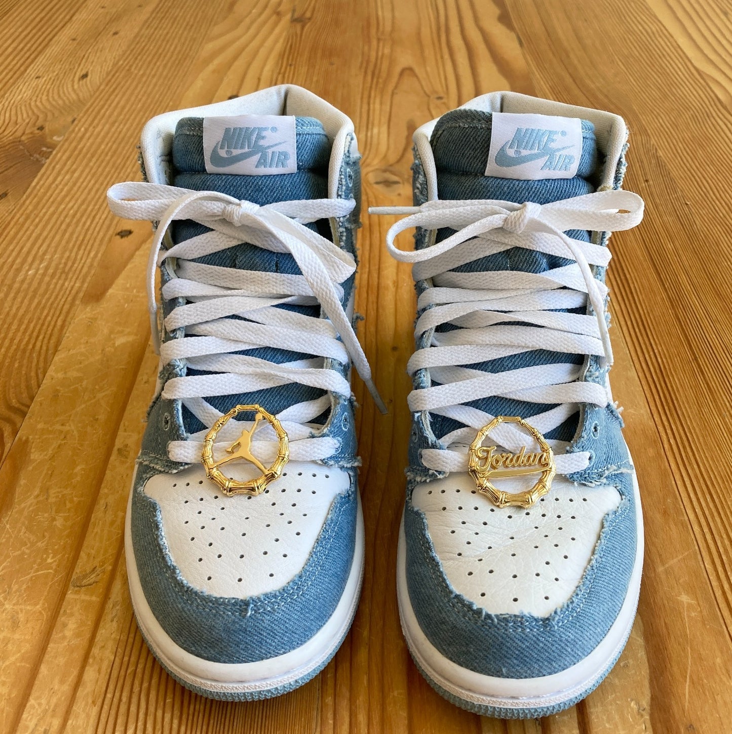 Nike Air Jordan 1 Retro High OG Denim Sneakers Shoes - 6.5 Y / WMNS 8 - 1016LD