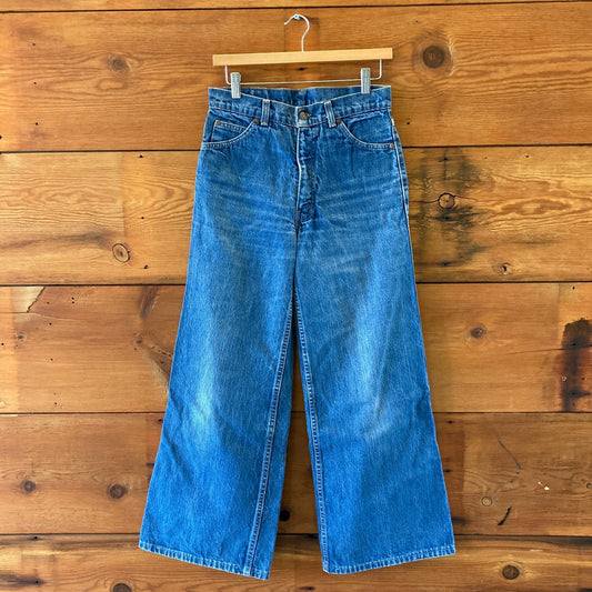 Vintage Levi's Orange Tab 1979 Movin On Wide Leg Flare Jeans - Size 27 - 0121CE