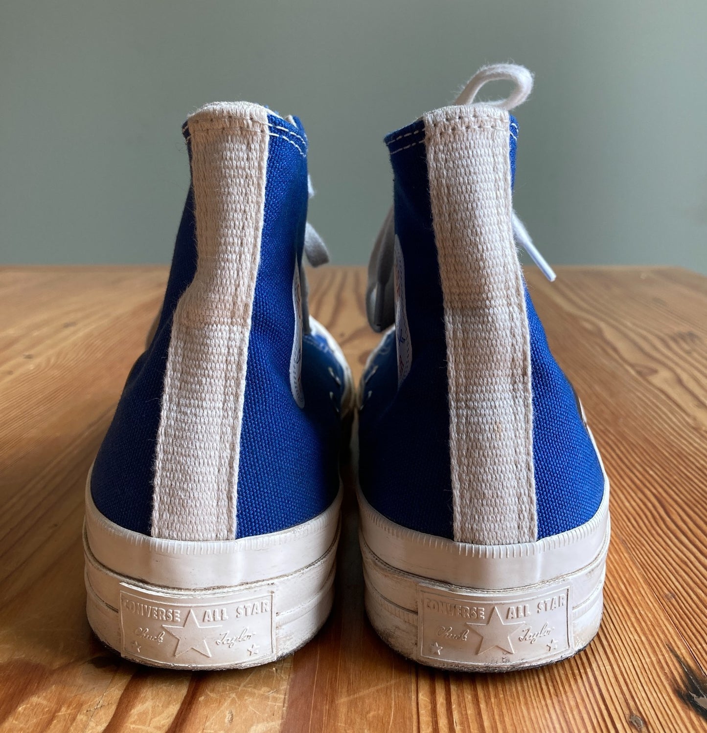 Converse X Play Comme Des Garcons Blue Chuck High Heart Shoes - Size 8 - 0709EH