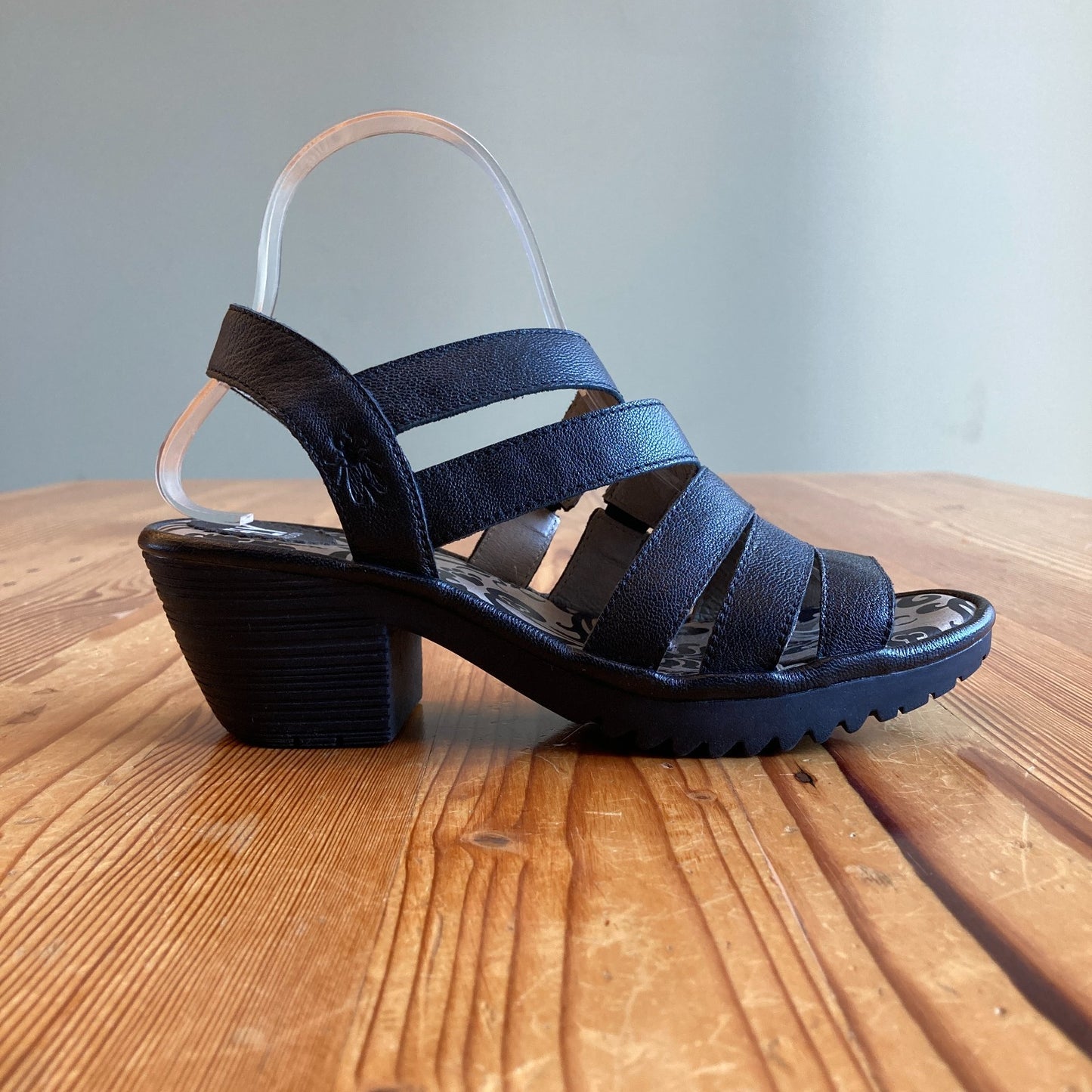 Fly London Black Tull503Fly Mousse Sandals Shoes - Size 7 w/ Box - 0718MS