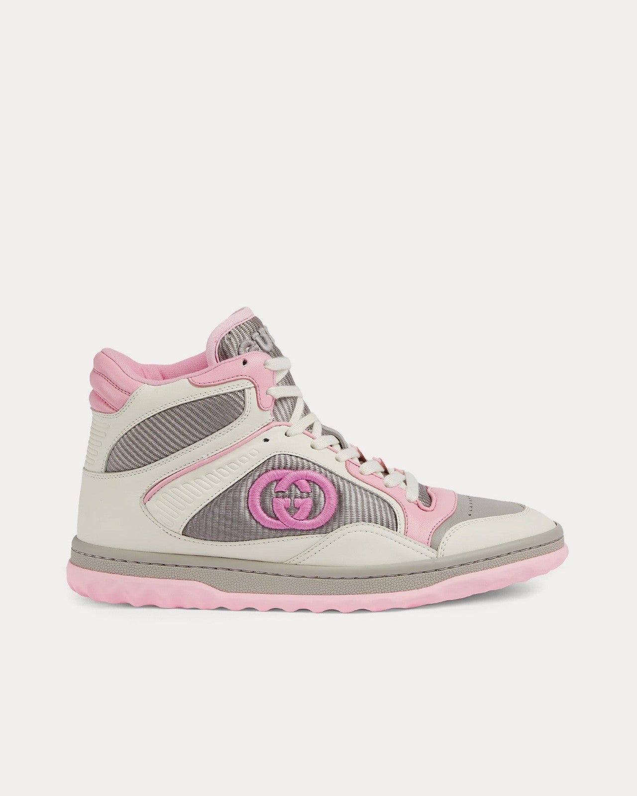 Gucci White / Pink High Top Mac80 Sneakers Shoes - Sz 34.5 / 4.5 US NIB - 0415AB