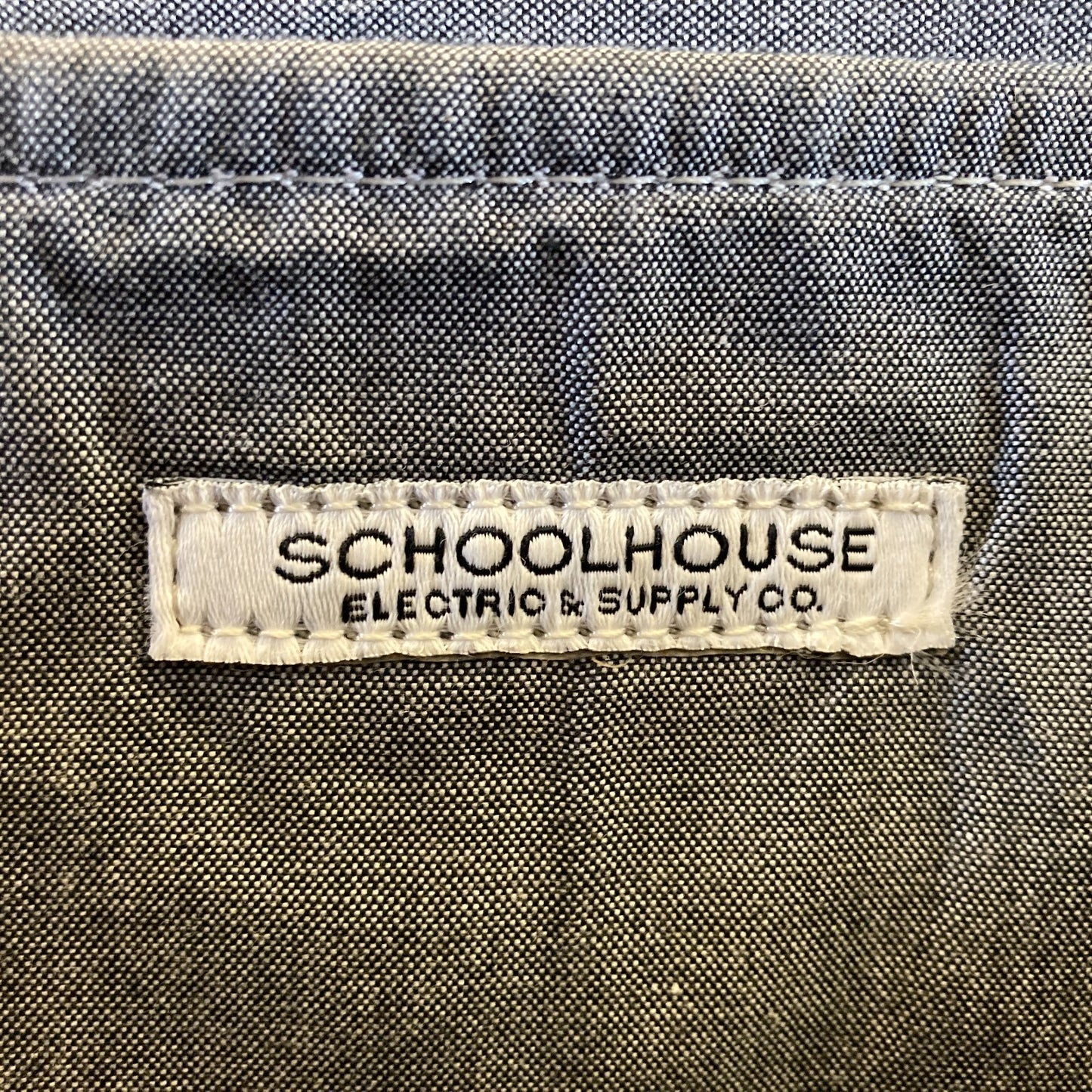 Schoolhouse Electric Navy Canvas Brown Leather Weekender Duffle Bag - 1229MR