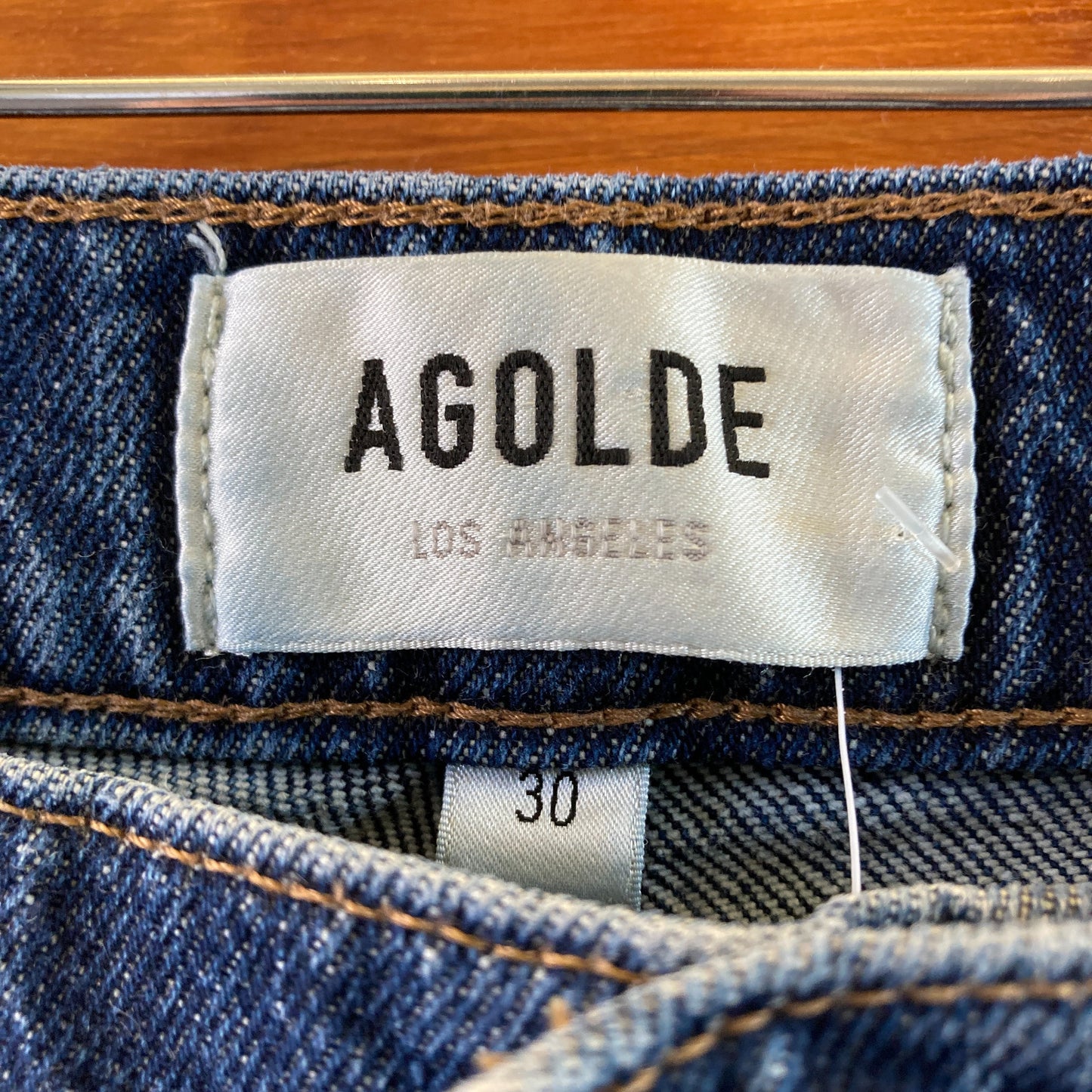 AGOLDE $238 Dark Wash Ren Button Fly Wide Leg High Rise Jeans - Size 30 - 0617LH
