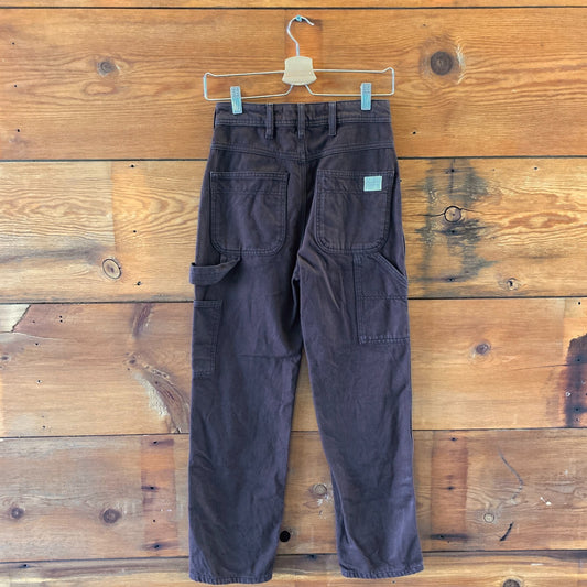 Loeffler Randall Dark Brown Straight Leg Utility Jeans - Size 00 / XS - 0312IG