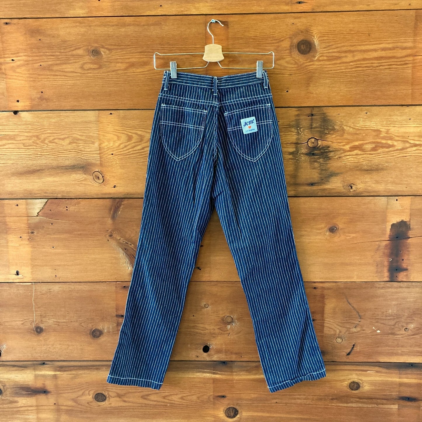 Jem! Los Angeles Dark Wash Denim Railroad Stripe CG Jean Pants - Size 2 - 0312IG