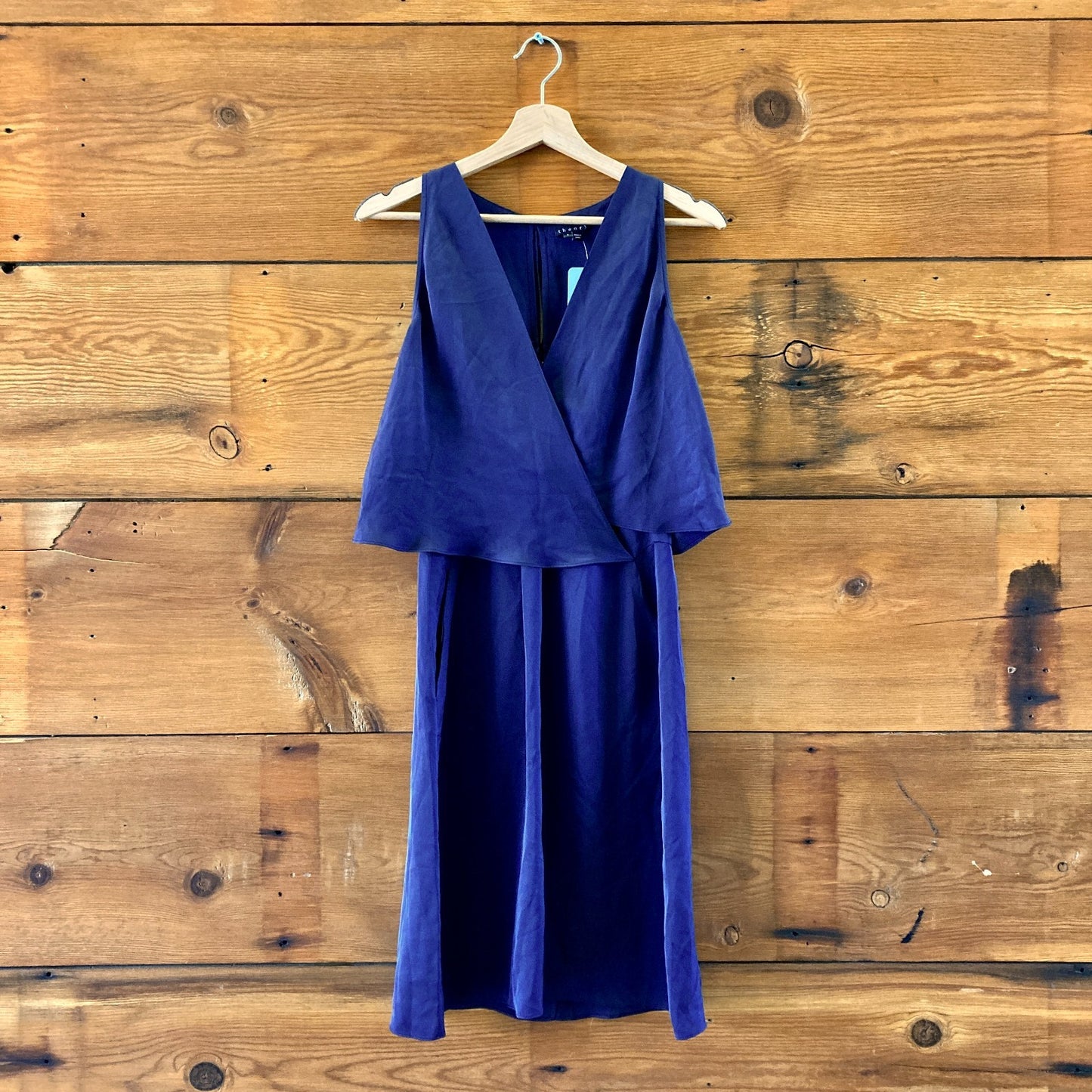 Theory Navy Blue Sleeveless 100% Silk Osteen Dress - Size 6 - 1007OW