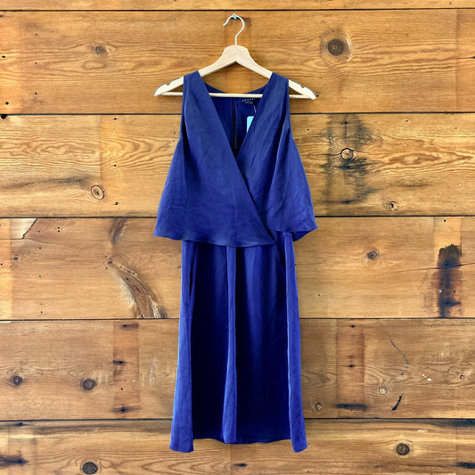 Theory Navy Blue Sleeveless 100% Silk Osteen Dress - Size 6 - 1007OW