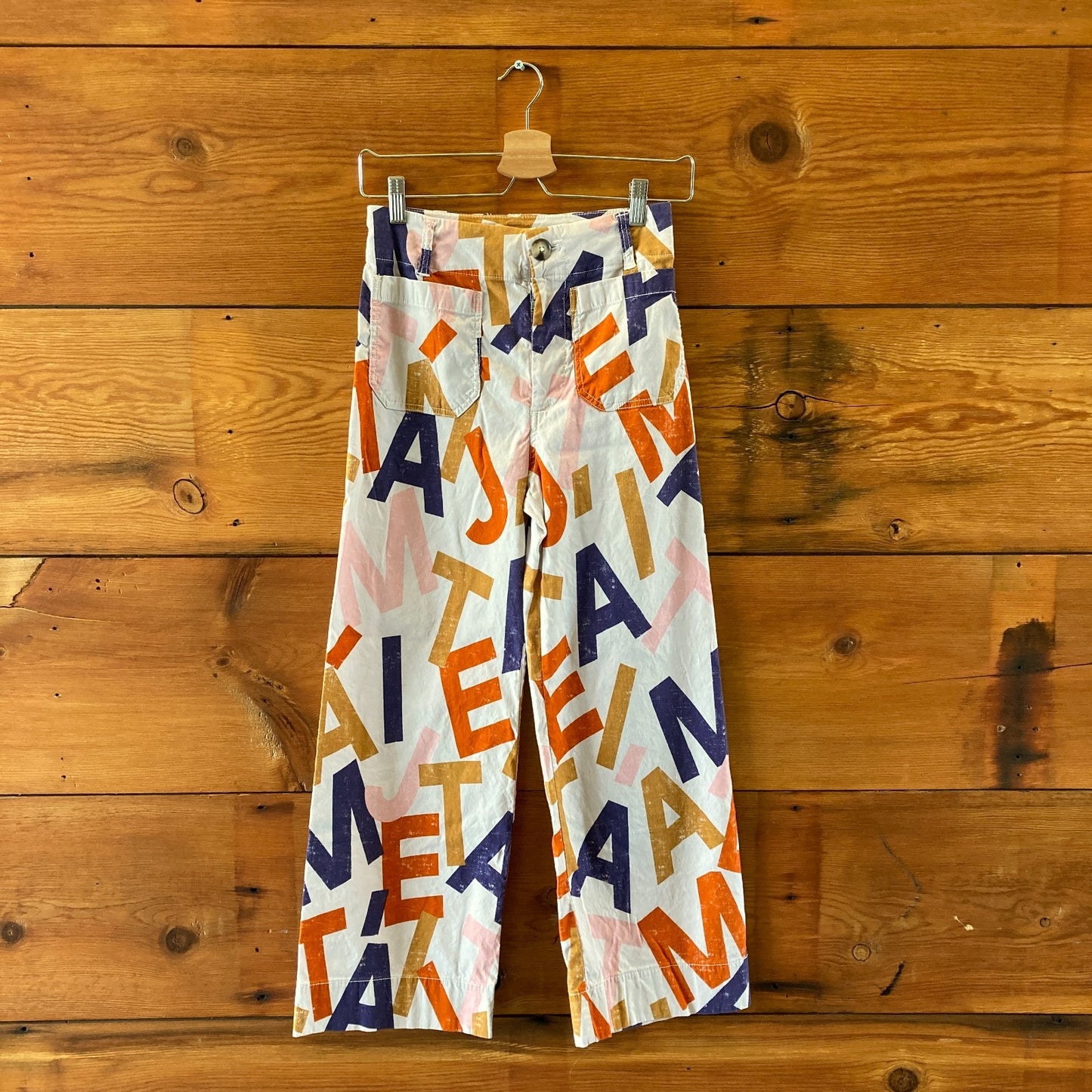 Maeve Anthropologie Alphabet Patterned Colette Pants - Size 25 - 0517DS