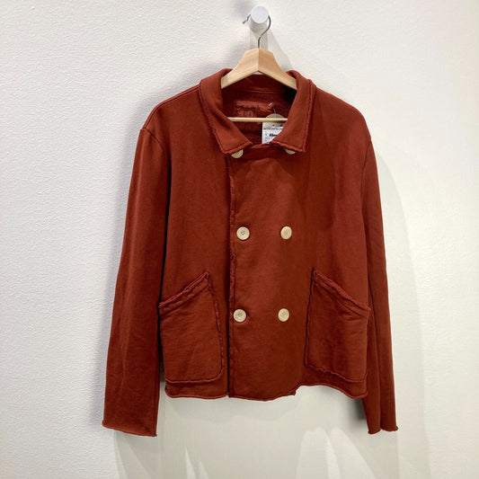 Frank & Eileen Redwood NEW Double Breasted Pea Coat Jacket - Size L - 0721DK