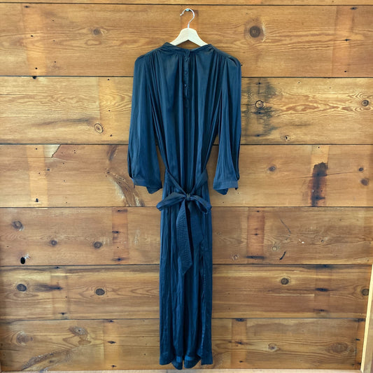 Zadig & Voltaire Dark Gray Ritxhil Satin 3/4 Sleeve Dress - Size M - 4427SC