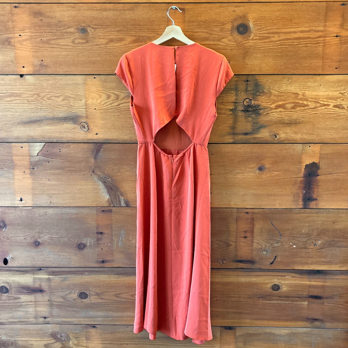 Babaton Aritzia Orange Hamptons NEW $128 Open Back Dress - Size 4 - 0317JW