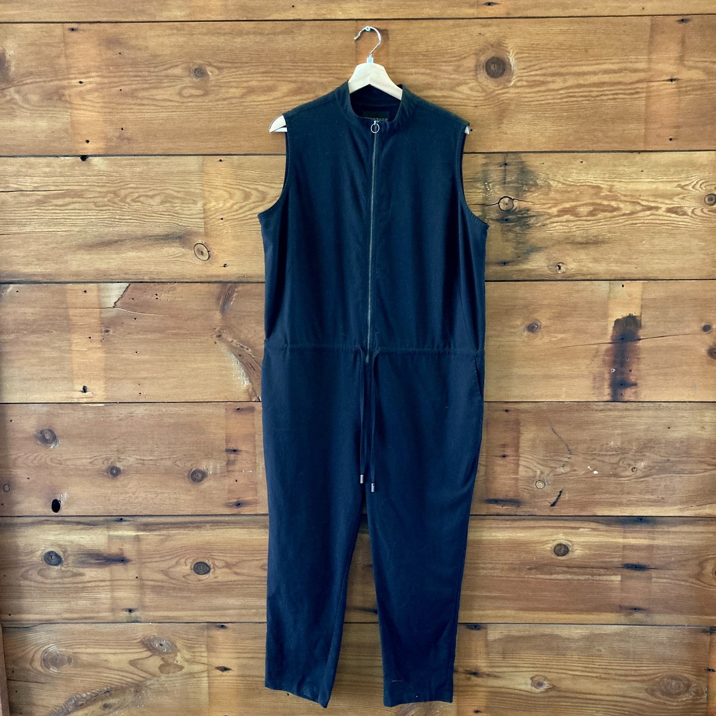Wildfang Sleeveless Black Drawstring Empower Jumpsuit - Size XL - 1019HV