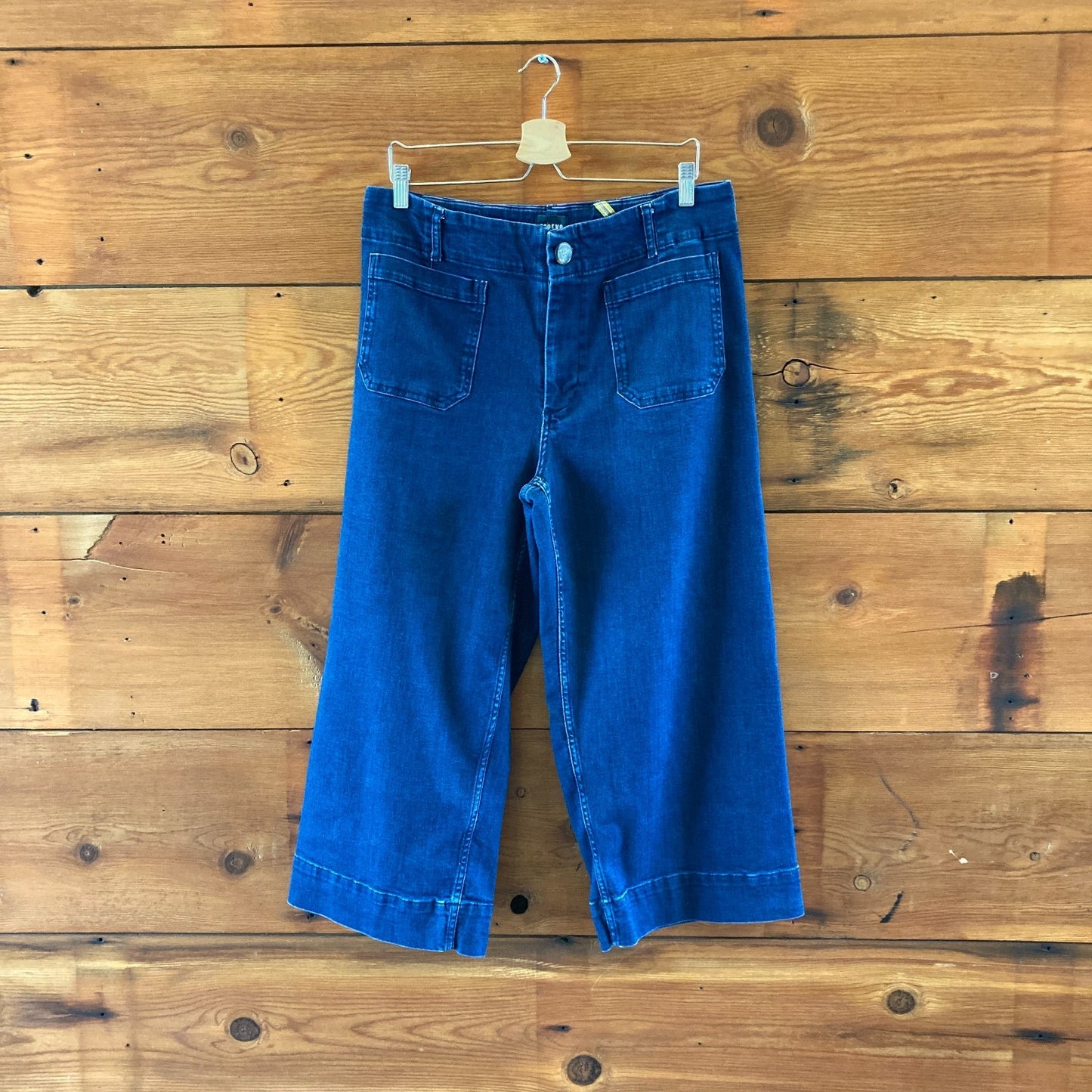 Maeve Dark Wash High Rise Wide Leg Cropped Colette Jeans - Size 34 - 0419JP