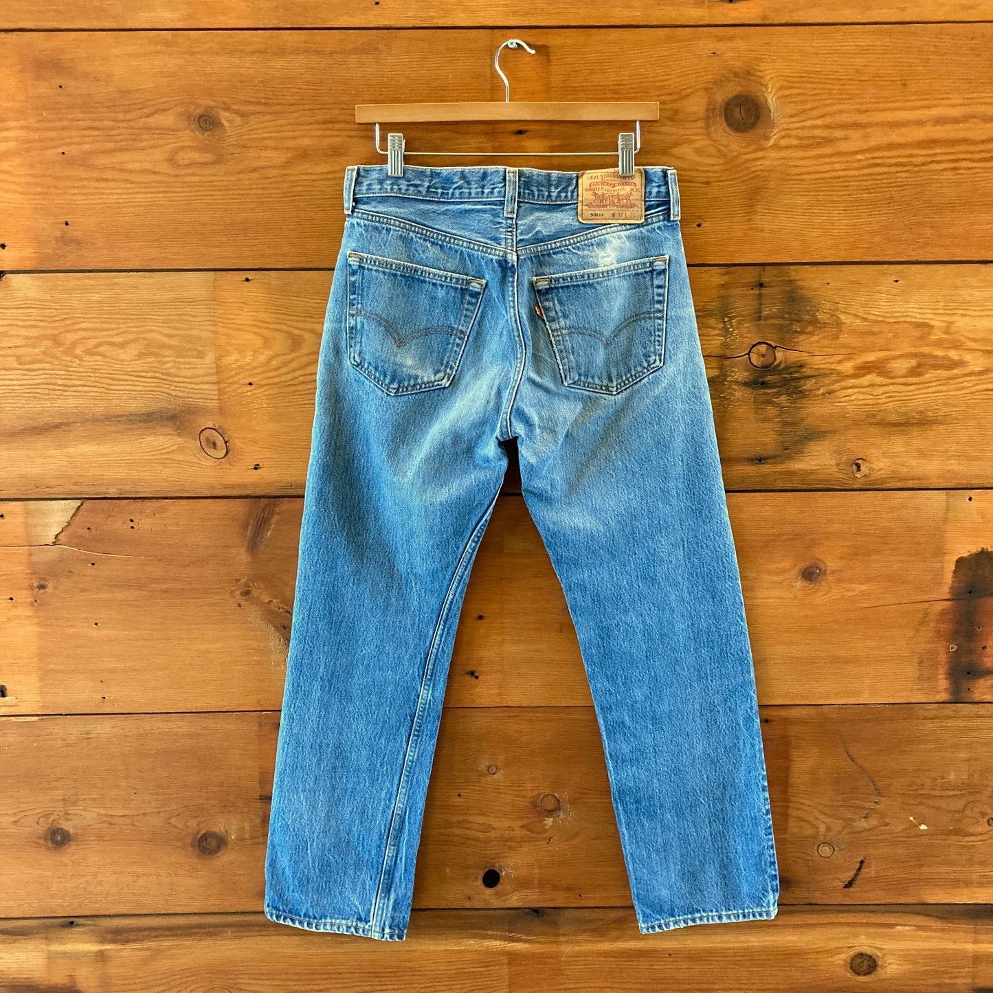 Levi's Vintage 501xx Button Fly Straight 90s Distressed Jeans - Size 32 - 1105AR