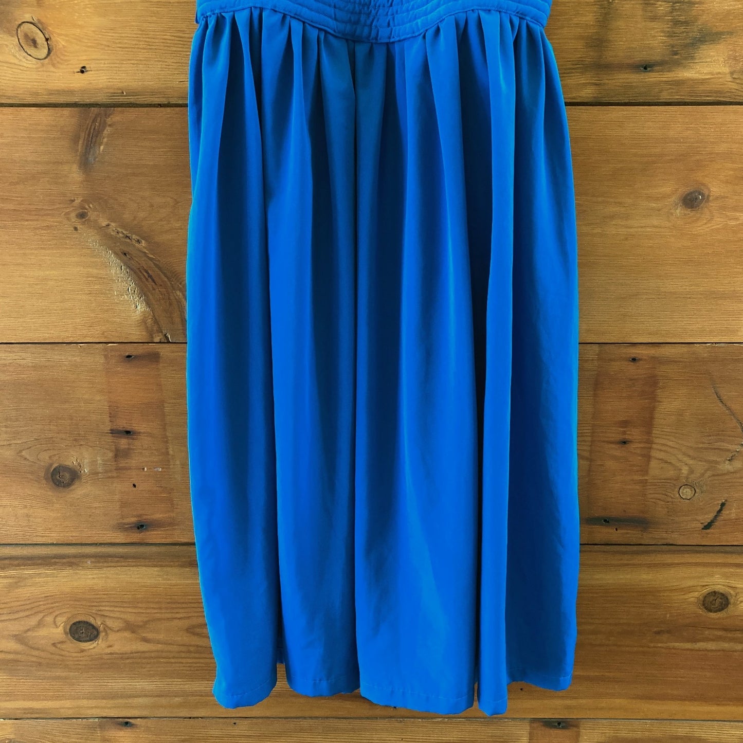 Laurs Kemp Local Designer $300 Blue Quilted Sleeveless Dress - Size S - 1203TR