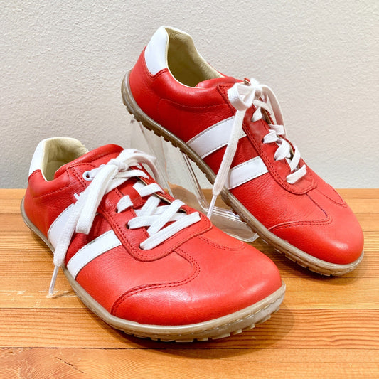 Koel Red Leather Barefoot Sneakers ILA Napa Shoes - Size 38 / 7.5 - 1107MB