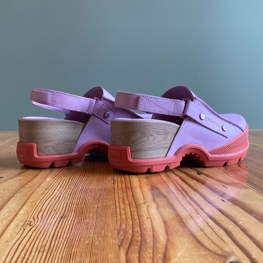 Sorel $395 Purple Roam'n™ Rise Heel Platform Clogs Shoes - Size 9 - 0608KF