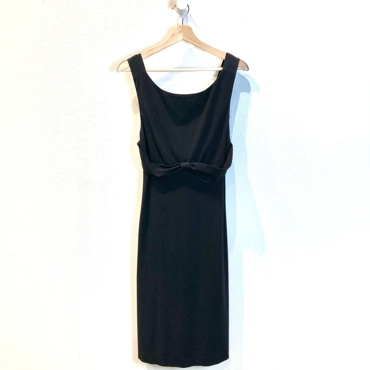 DVF Diane von Furstenberg Black Ponte Knit Midi Dress - Size 6 - 0504AK