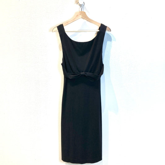 DVF Diane von Furstenberg Black Ponte Knit Midi Dress - Size 6 - 0504AK