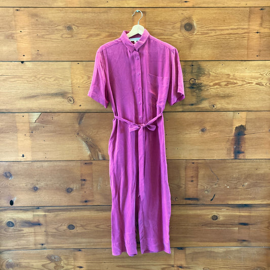 Corey Lynn Calter Anthropologie Fuschia Pink Button Jumpsuit - Size XS -1229MK