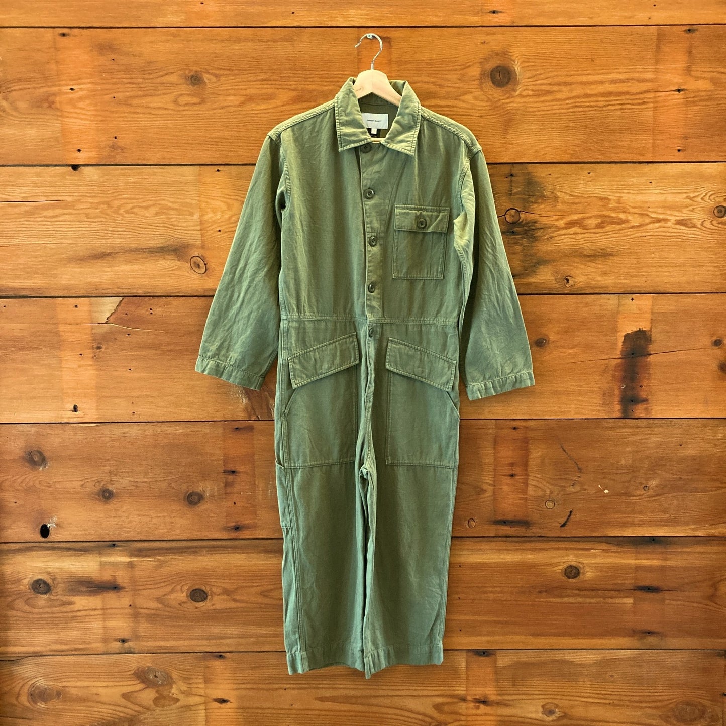 Current Elliott Green Long Sleeve Coveralls Richland Jumpsuit - Sz 1/S - 0223LA
