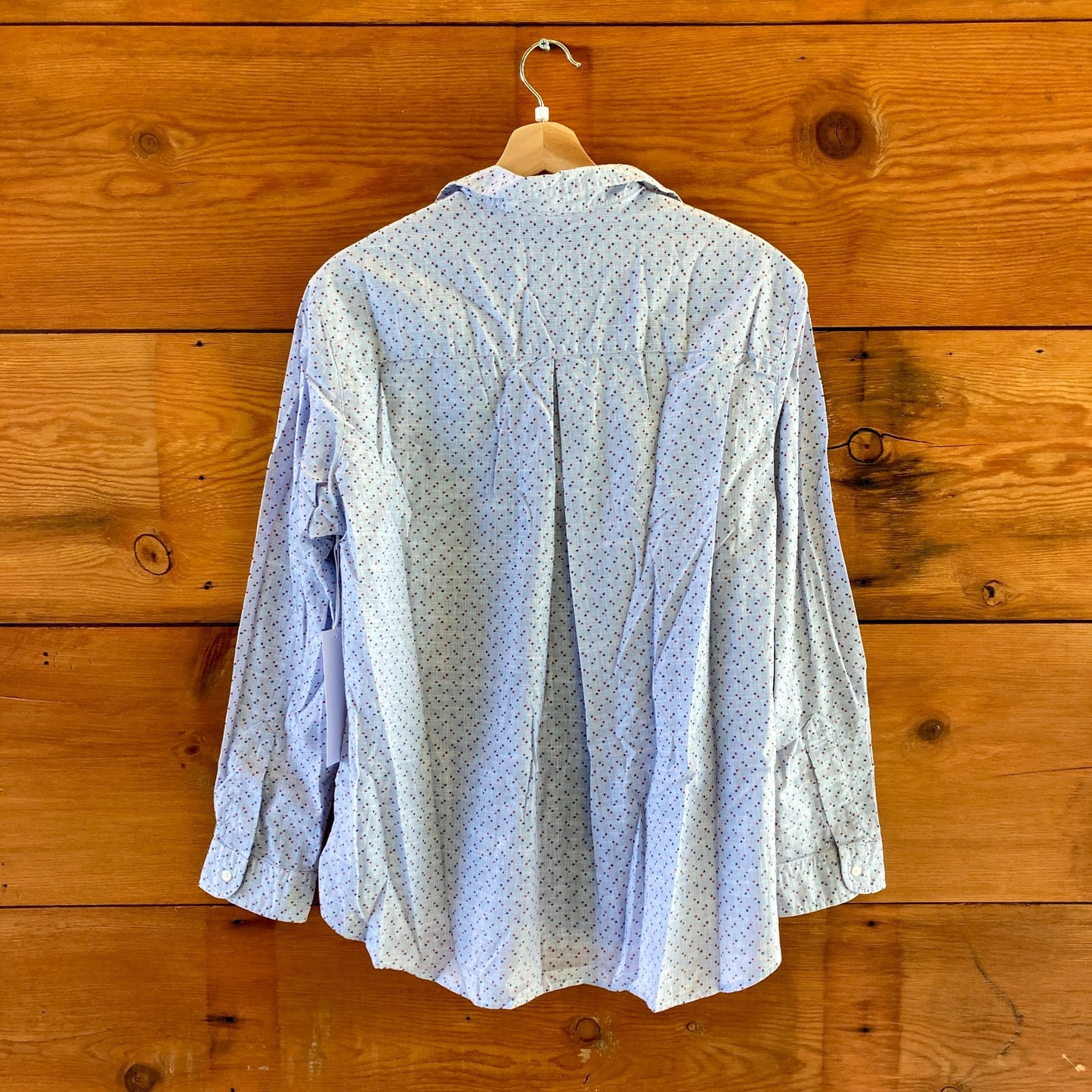 XL - Grayson $138 Anthropologie Blue Star Patterned Hero Shirt Top NEW 1122CT