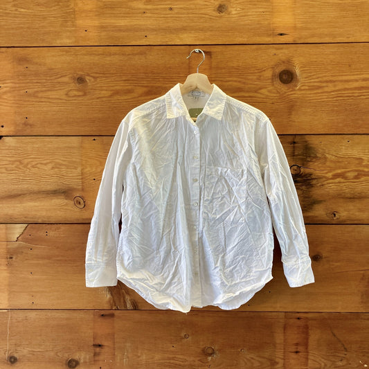 AYR White The Deep End Curved Hem Button Up Shirt - Size XS - 0209CM