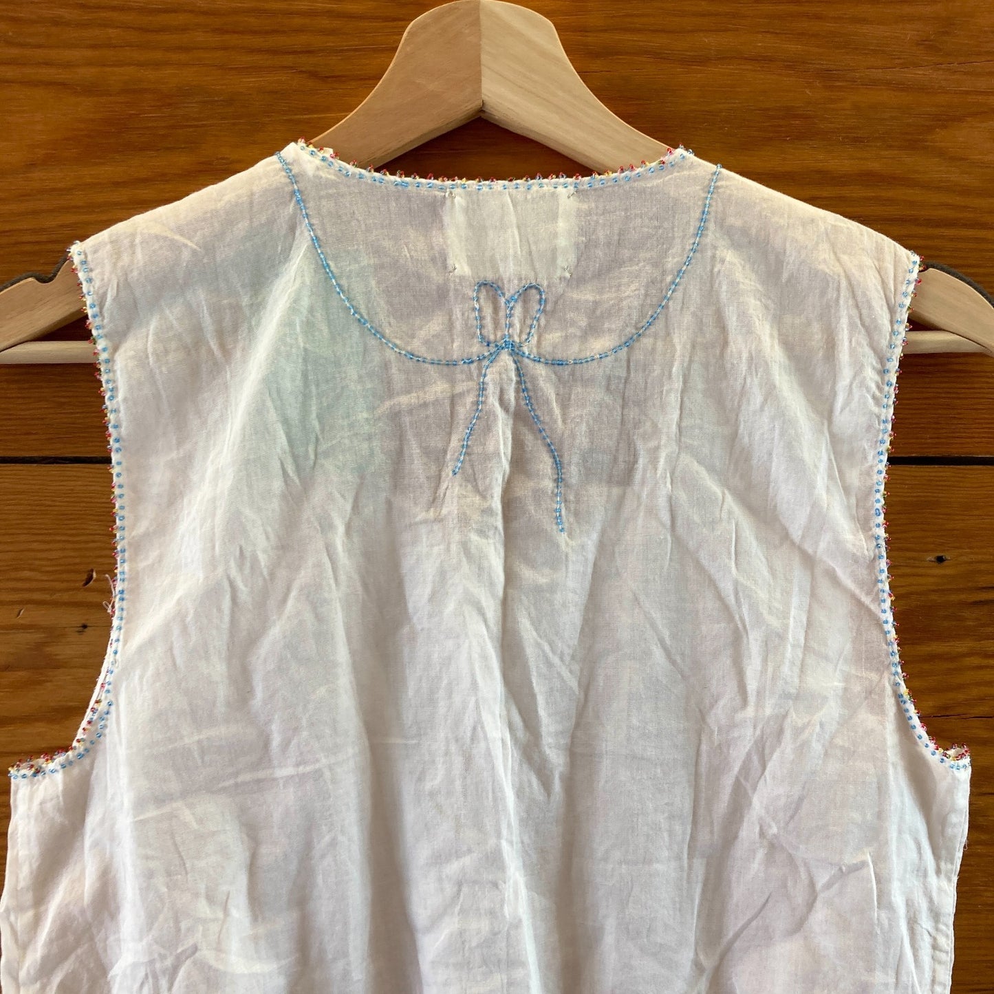 Doen Heirloom White Odelia Delicate Beaded Sleeveless Top  - Size M - 1011SC
