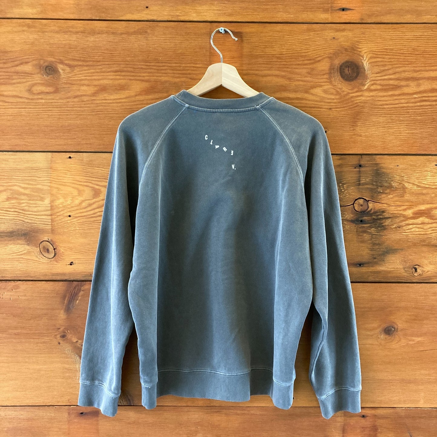 M - Clare V. Dark Gray 'ICONIQUE' Crew Neck Pullover Sweatshirt 0306CH