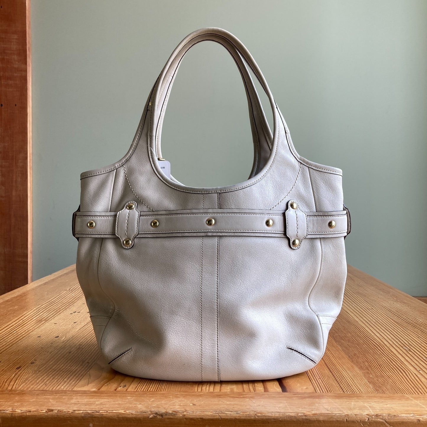 Coach Vintage Legacy 11265 Ivory White Leather Handbag Purse - 0801SM