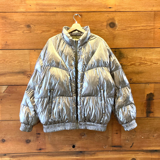 42 / XL - Isabel Marant Etoile Metallic Kristen Puffer Jacket Winter Coat 1107VL